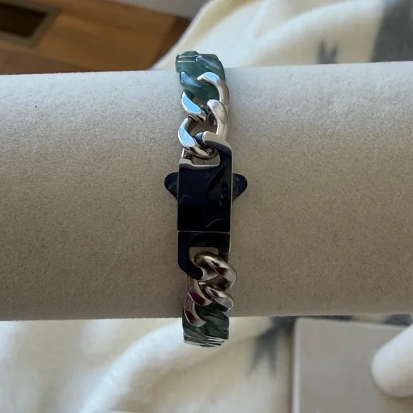 Certified Grade A Burma Jade Icy Cuban Bracelet